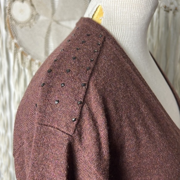 Brunello Cucinelli Cinnamon Colored Cashmere V-Neck Sweater Size M - Picture 3 of 12